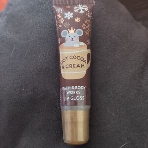 Bath & Body Works Hot Cocoa & Cream Lip Gloss - Brown & Gold